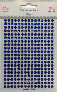 Dixi Craft Rhinsten mørke blå 6 mm 300 stk 